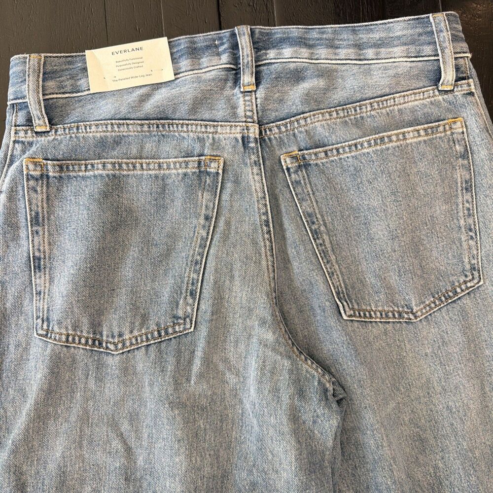 NWT Everlane The Paneled Wide-Leg Jean 27R Boho Chic Lagenlook Coastal Casual - Picture 8 of 9